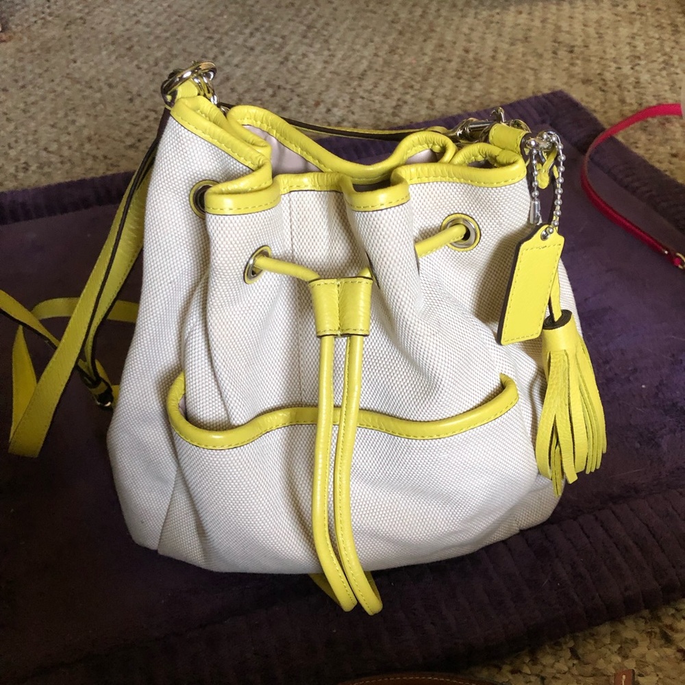 Coach Canvas and Leather bucket bag